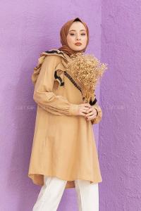 Modalamelif Önü Dantel Detaylı Sütlü Kahve