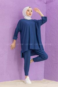 Modalamelif Düşük Kol İkili Takım İndigo