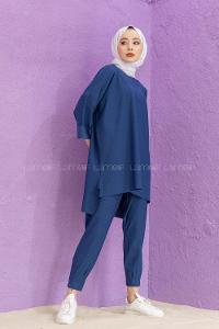 Modalamelif Düşük Kol İkili Takım İndigo