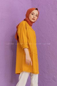 Modalamelif Hakim Yaka Gömlek Hardal Sarısı