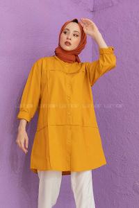 Modalamelif Hakim Yaka Gömlek Hardal Sarısı