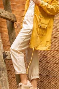 Modalamelif Bel Lastikli Pantolon Taş