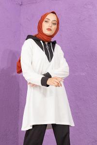 Modalamelif Kanguru Cepli Garnili İkili Takım Siyah