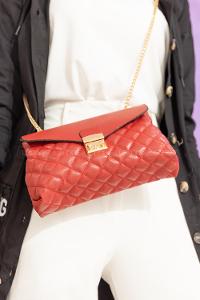 Modalamelif Zincir Askılı Dikişli Çapraz Çanta Bordo