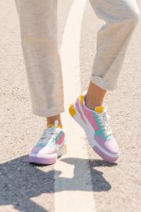 Modalamelif Parça Renkli Kontrast Pudra Spor Ayakkabı