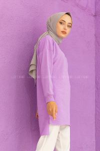 Modalamelif Reserved Baskılı Tunik Lila