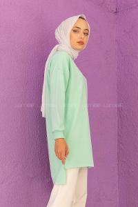 Modalamelif Reserved Baskılı Tunik Mint Yeşili