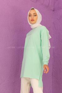 Modalamelif Reserved Baskılı Tunik Mint Yeşili