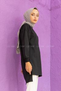 Modalamelif Reserved Baskılı Tunik Siyah