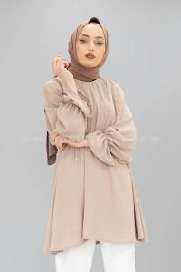 Modalamelif Balon Kol Ayrobin Tunik Taş