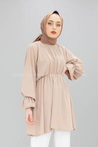 Modalamelif Balon Kol Ayrobin Tunik Taş