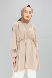 Modalamelif Balon Kol Ayrobin Tunik Taş