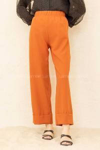 Modalamelif Beli Lastikli Duble Paça Pantolon Taba