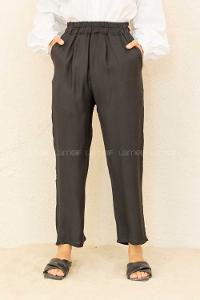 Modalamelif Beli Lastikli Rahat Pantolon Siyah