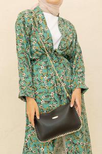 Modalamelif Zincir Tasarım Baget Çanta Siyah