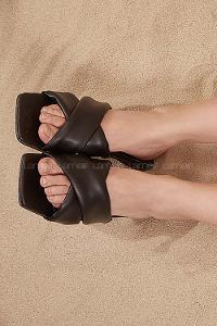 Modalamelif Çapraz Terlik Siyah