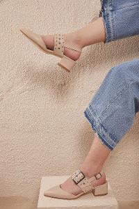 Modalamelif Tokalı Ayakkabı Ten