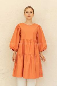 Modalamelif Fırfırlı Tunik Oranj