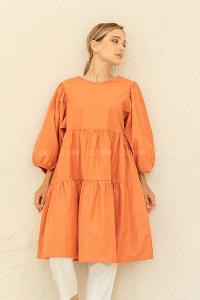 Modalamelif Fırfırlı Tunik Oranj