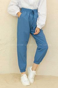 Modalamelif Bel Ve Paça Lastikli Eşofman İndigo