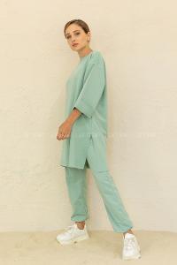 Modalamelif Düşük Kol İkili Takım Çağla Yeşili