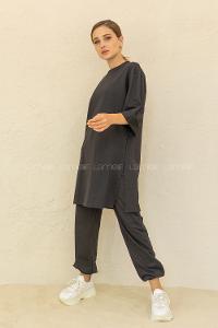 Modalamelif Düşük Kol İkili Takım Siyah