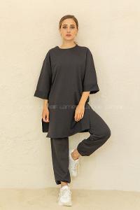 Modalamelif Düşük Kol İkili Takım Siyah