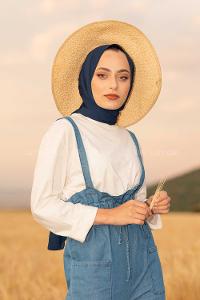 Modalamelif Beli Lastikli Kot Slopet Açık Mavi