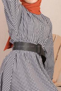 Modalamelif Dikdörtgen Tokalı Kemer Siyah