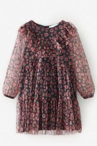 Modalamelif Kız Çocuk Güllü Tül Elbise