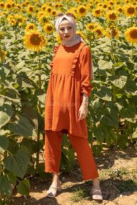 Modalamelif Önü Fırfırlı İkili Takım Kiremit