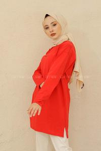 Modalamelif Brooklyn Baskılı Tunik Bordo