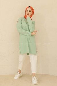 Modalamelif Brooklyn Baskılı Tunik Çağla Yeşili