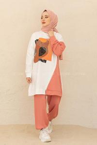 Modalamelif Garnili İkili Takım Gül