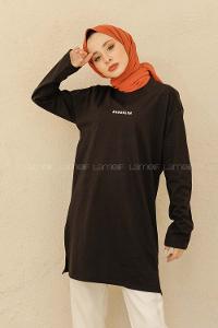 Modalamelif Brooklyn Baskılı Tunik Siyah