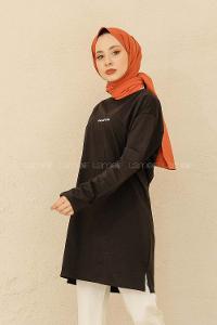 Modalamelif Brooklyn Baskılı Tunik Siyah