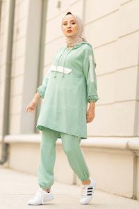 Modalamelif Kapak Cepli Garnili Takım Mint
