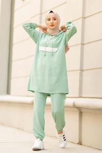 Modalamelif Kapak Cepli Garnili Takım Mint