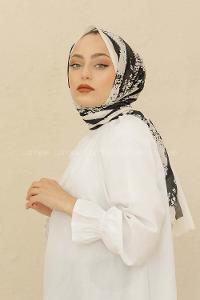 Modalamelif Beyaz Renk Karışık Desenli Şal