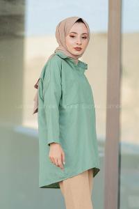 Modalamelif Çift Cepli Poplin Gömlek Pastel Yeşili