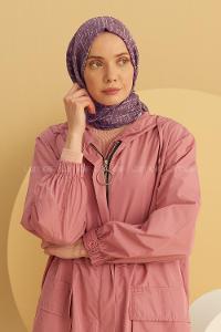 Modalamelif Eflatun Batik Desen Şal