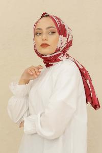 Modalamelif Fuşya Renk Karışık Desenli Şal