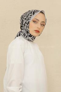 Modalamelif Gri Renk Su Damlası Desenli Şal