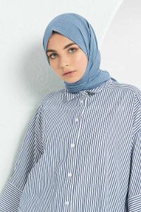 Modalamelif İndigo Stor Desen Şal