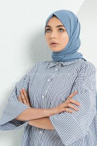 Modalamelif İndigo Stor Desen Şal