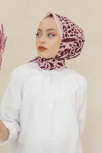 Modalamelif Lila Renk Su Damlası Desenli Şal