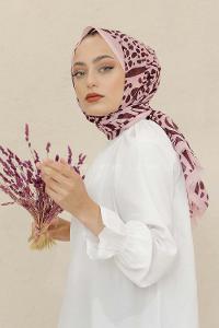 Modalamelif Lila Renk Su Damlası Desenli Şal