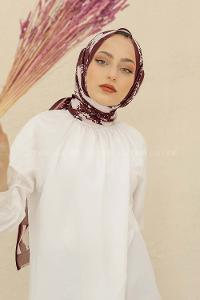 Modalamelif Mor Renk Karışık Desenli Şal