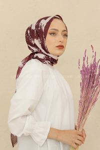 Modalamelif Mor Renk Karışık Desenli Şal