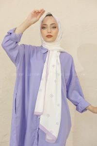 Modalamelif Renkli Baskılı Medine İpeği Şal Mk Desen